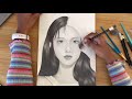 Drawing JISOO From BLACKPINK With Graphite Pencils