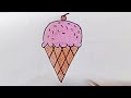 How to draw a easy icecream