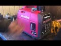 (113) Honda eu2200i generator running off 1lb propane bottle with the hutch mountain kit