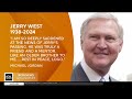 Honoring NBA legend Jerry West and his extraordinary career