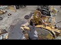 Caterpillar C-10 Diesel Engine Tear Down to Bare Block