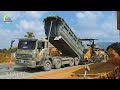 Incredible process of building a road in Cambodia  Modern Technology for Gravel Driveway Equipment