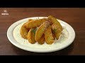 [2Type of Potato Wedges] Seasoned Fried Potatoes, Oven Baked Potatoes, and Cream Cheese Dip