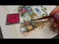 Painting the facade of the house with watercolors/step by step painting with watercolors