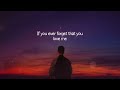 Isak Danielson - If You Ever Forget That You Love Me (Lyrics)
