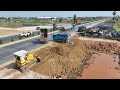 Recently, a new project of 5 tons truck stopped on the ASEAN road to fill the pit