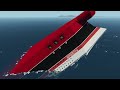 M.S. Poseidon CAPSIZES By a TSUNAMI in Stormworks Sinking Ship Survival!