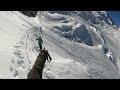 Terrifying Ski Descent: Cunningham Couloir (passerelle) - Aiguille du Midi
