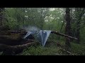 Thunder and Heavy Rain Camping | Survival Broken Tree Shelter