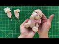 How to make cute fondant Bunny (weights included) cake topper