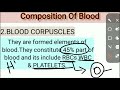 Composition of blood in Hindi|| composition of blood anatomy and physiology|| PDF notes