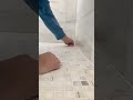 Marble tile shower install