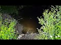 Draining Flooded Road By Unclogging Large Polyethylene Black Plastic Pipe, Releasing Big Gush