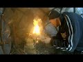 Building a survival shelter, with bow drill fire Seoul. (서울에 생존쉼터 건립)