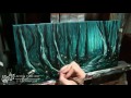Acrylic Painting tips and techniques - How to paint fireflies and a forest in acrylics w/ Lachri
