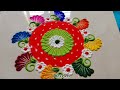 Easy rangoli designs/simple rangoli design/satisfying video/sandart/beginners rangoli/kolam designs