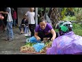 Harvesting Scallion Garden Goes to market sell | Puppy - Build life farm - Live with nature.