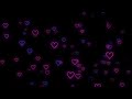Neon Light Hearts Flying💜💕💙Heart Background Video Loop [2 Hours] Animated Background