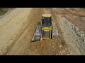 Great Project Road Construction Operator By Huge Bulldozer SHANTUI And MiNi Dumper Truck Nice Work