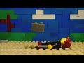 a man gets stepped on by a lego brick in lego city