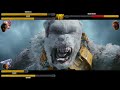 Godzilla & Kong Vs Shimo & Skar King Final Battle Scene 4K with Health Bar