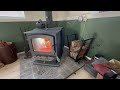 Enlander 32-NC Woodstove Running A Full Load