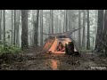 HEAVY RAIN, FLOOD AND RAINSTORM IN MY AUTOMATIC TENT‼️CAMPING IN HEAVY RAIN WITH AUTOMATIC TENT