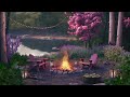 Escape to a Magical Forest and Relax with Campfire Sounds - Dreamy Ambience for Sleeping