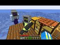 One Block Raft with EMOTIONS in Minecraft!