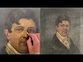The Regency Gent - The recovery of a failed restoration Part 1 #paintingrestoration #artrestoration