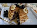 Healthy Banana Blueberry Pancakes