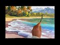 sea ​​waves tutorial Landscape acrylic painting for beginners step by step