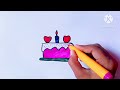 How To Draw Cake 🎂 || Easy Cake Drawing Colouring Cake || Simple Drawing Colouring Cake # kids Easy