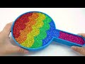 Satisfying ASMR l How to make Rainbow Slime & Glossy Balloon in 12 Plain Cups