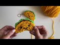 Crochet Tiny Taco Keychain
