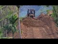 Perfectly Strong Dozer Leveling Ground For Plantation Road Construction On The Mountain