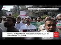 People In Peshawar, Pakistan Demonstrate In Support Of Palestine