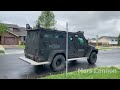 *LIGHTSHOW/RARE* Edmonton Police On Scene at Weapons Violation