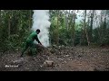FULL VIDEO: 7 Days Alone Building a Log Cabin in The Tropical Forest, Living in The Forest Alone