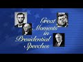 Great Moments in Presidential Speeches: Solving The Problem