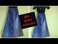 DIY:Convert Old Jeans into  skirt|In 10 minutes