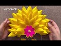 3 Unique Flower Wall Hanging / Quick Paper Craft For Home Decoration / Easy Wall Mate DIY Wall Decor