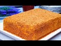 GORGEOUS Honey cake with sour cream in 15 minutes! Simple and delicious recipe!You will be delighted