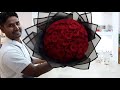 make a big bouquet out of 50 roses and that too beautiful...