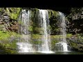 Cool waterfall sound with rainbow blooming - insomnia healing, healing, relaxing