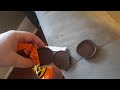 3 Reeses cups filmed by a potato