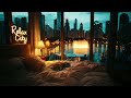 Relax City fountain park / night / lofi / chill / sleep / jazz / study / work / bgm / cat/