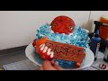 Octopus cake with buttercream waves!