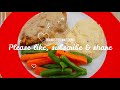 Continental Meal | Grilled Chicken | Mushroom Sauce | Mashed Potatoes | Sautéed Veggies