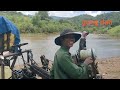 xe công nông mui trần băng qua sông /Open-top farm truck crosses the river